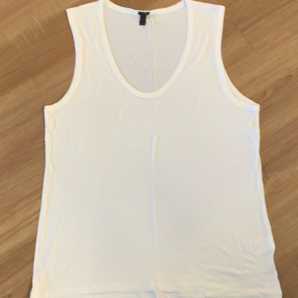 J. Crew Ivory Scoop Neck Tank